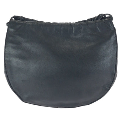 Loewe Vintage Anagram Drawstring Black Gold Leather Shoulder Bag Pochette — view 2
