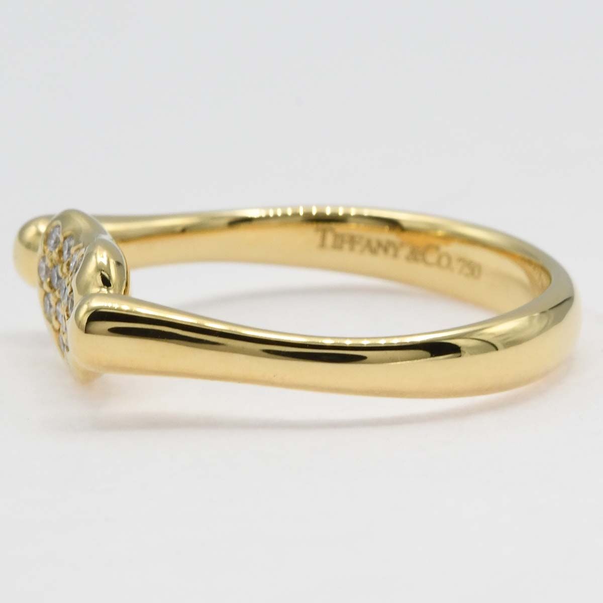 Tiffany & Co Polished Ring Bean 18k Gold Diamond — view 2