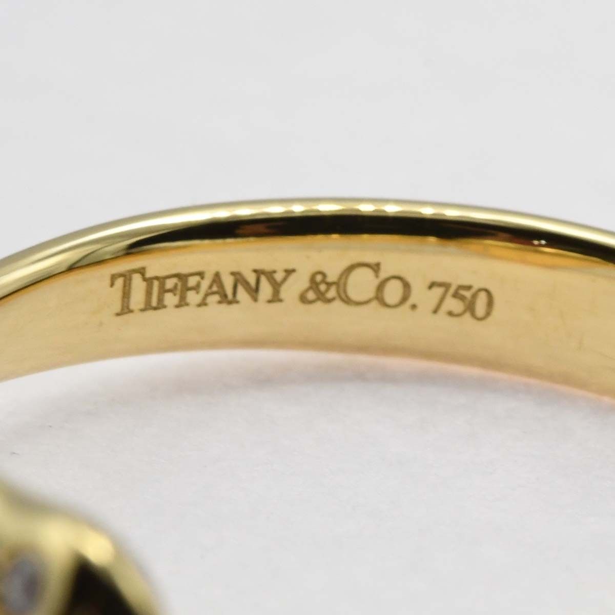 Tiffany & Co Polished Ring Bean 18k Gold Diamond — view 6