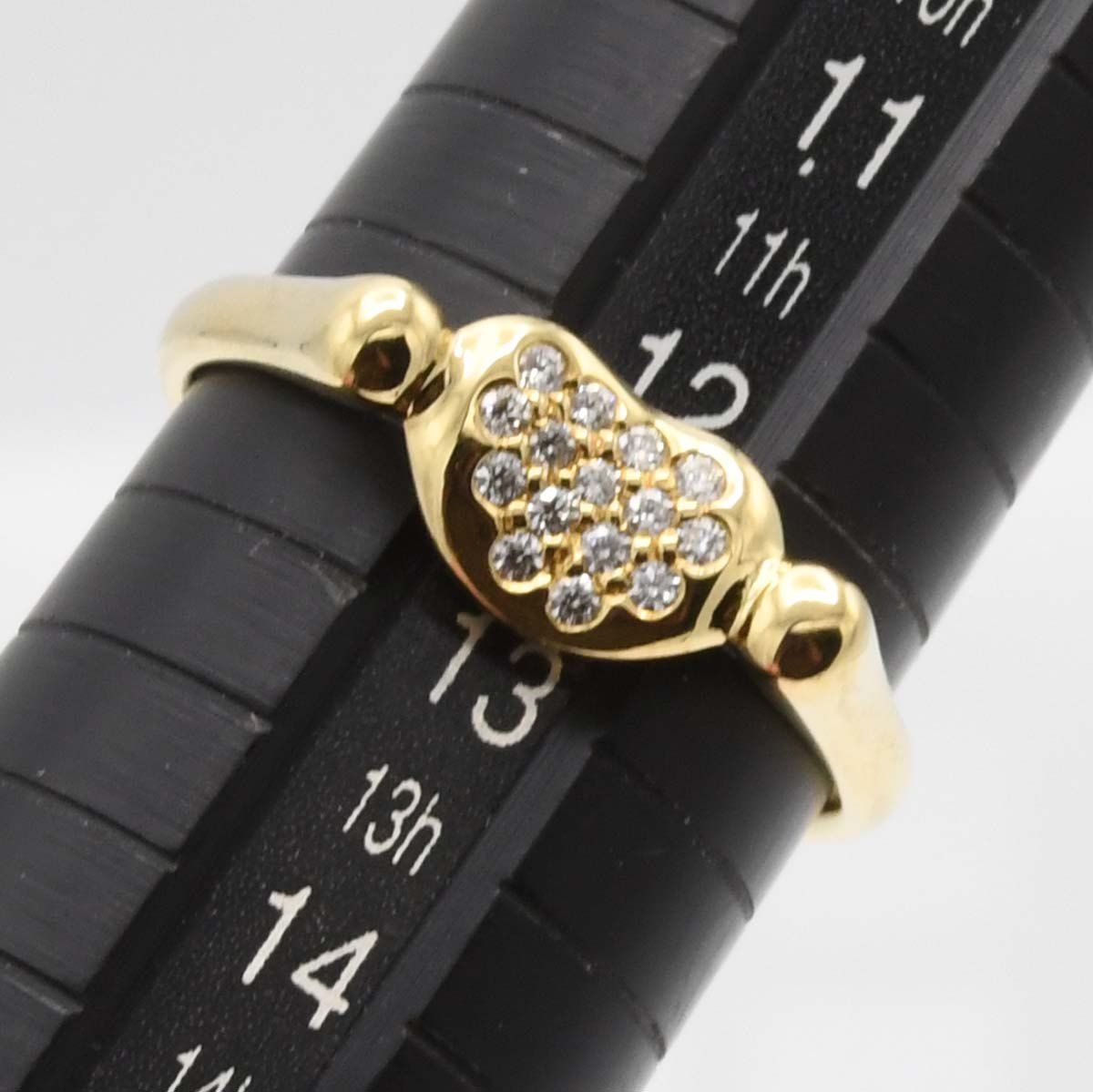 Tiffany & Co Polished Ring Bean 18k Gold Diamond — view 8
