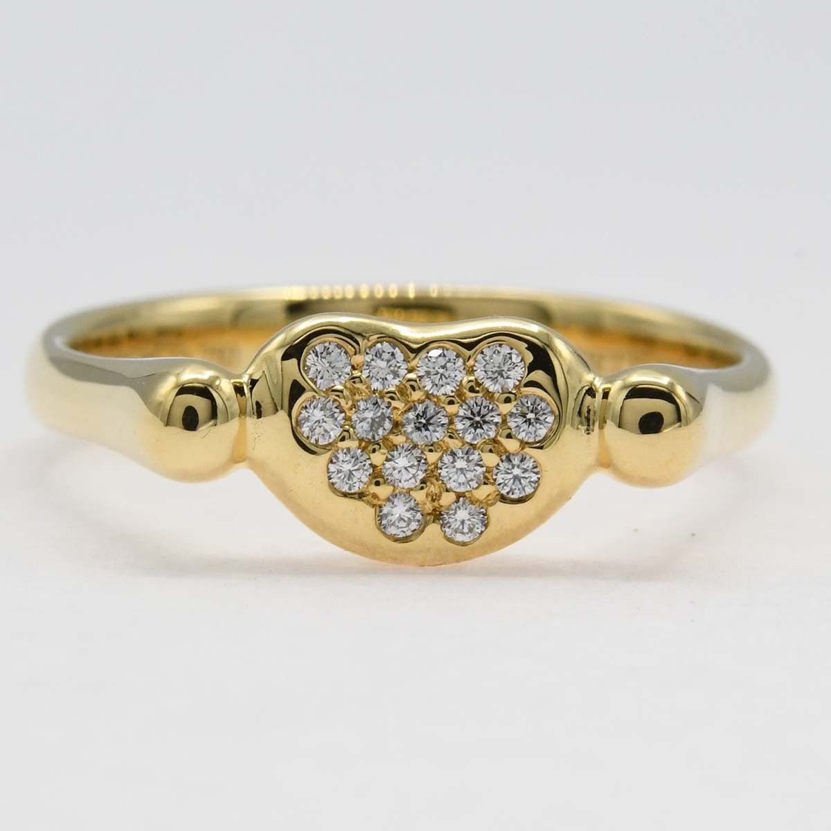 Tiffany & Co Polished Ring Bean 18k Gold Diamond