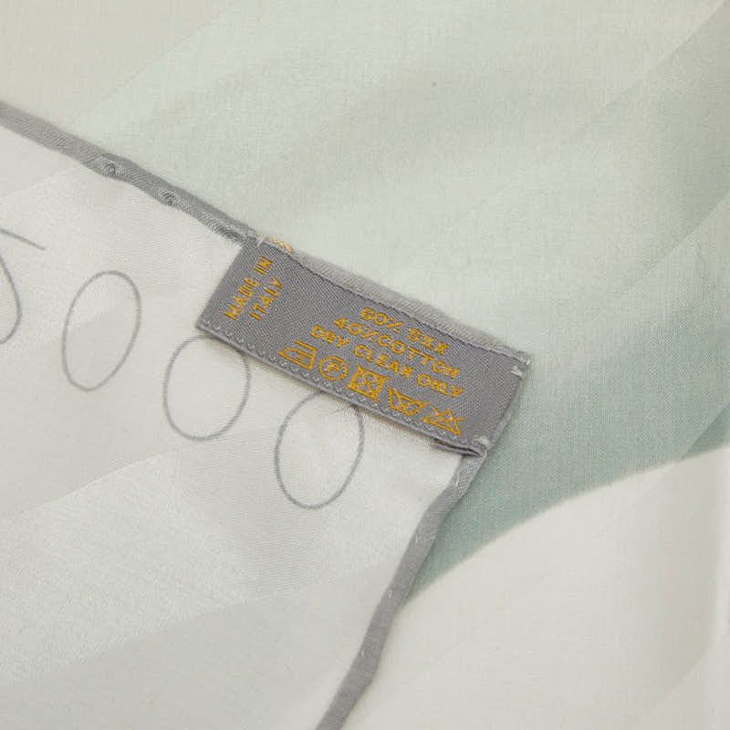 Louis Vuitton Cup Scarf White Silver Silk Cotton — view 4
