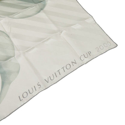 Louis Vuitton Cup Scarf White Silver Silk Cotton — view 2