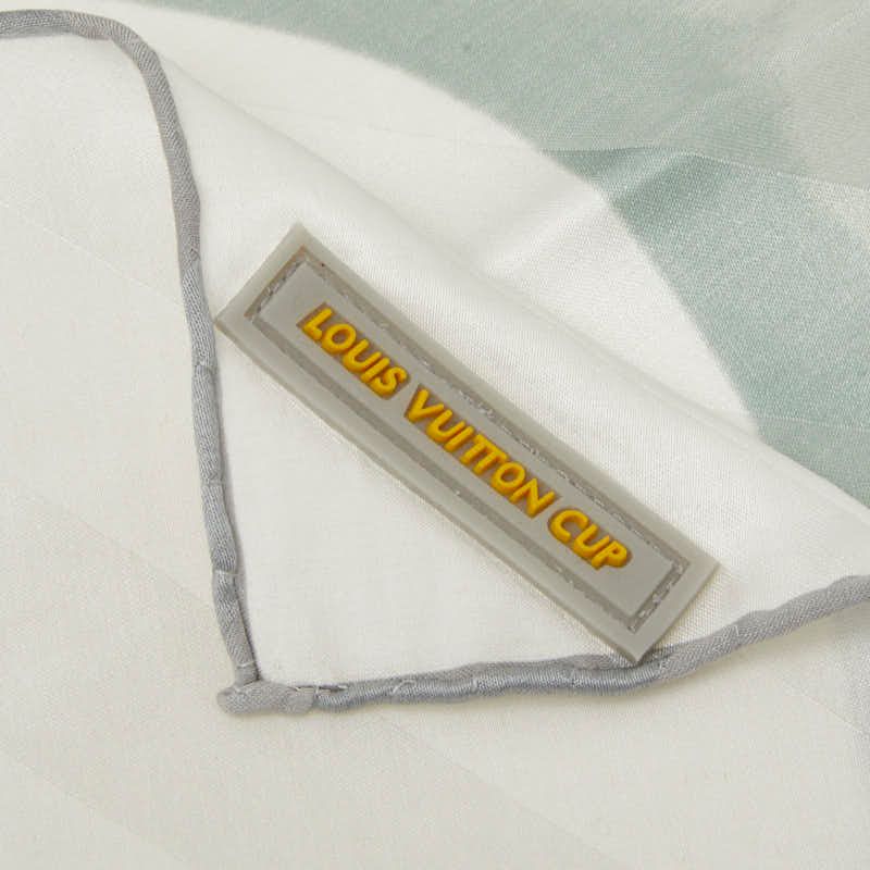 Louis Vuitton Cup Scarf White Silver Silk Cotton — view 3