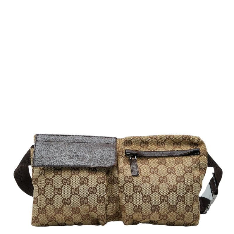 Gucci GG Canvas Belt Bag Beige Brown