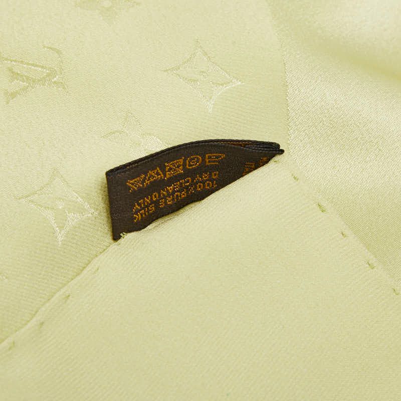 Louis Vuitton Monogram Carre Monaco Large Scarf Green Silk — view 6