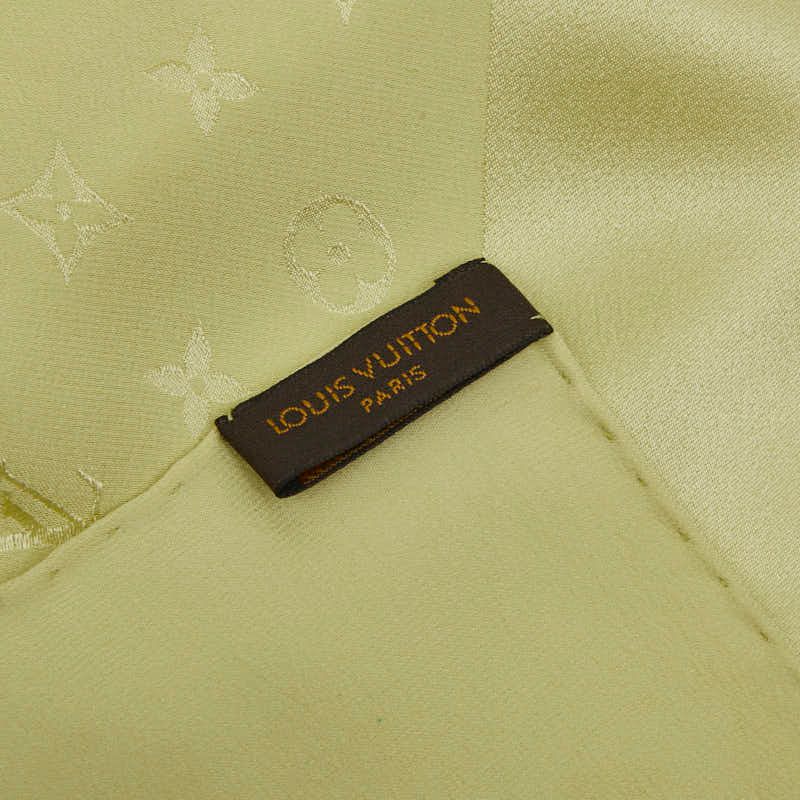 Louis Vuitton Monogram Carre Monaco Large Scarf Green Silk — view 5