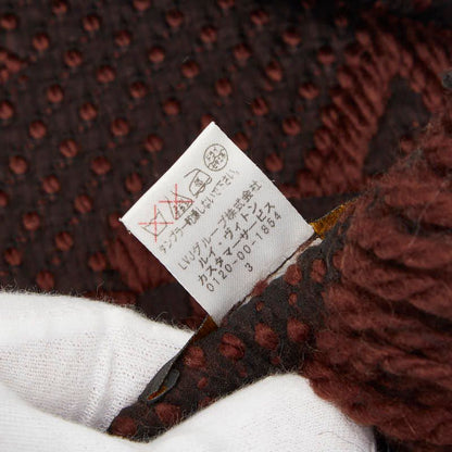 Louis Vuitton Monogram Echarpe Logo Mania Scarf Brown Black Wool Silk — view 5