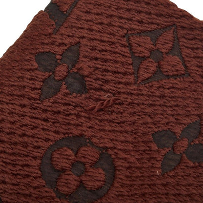 Louis Vuitton Monogram Echarpe Logo Mania Scarf Brown Black Wool Silk — view 3