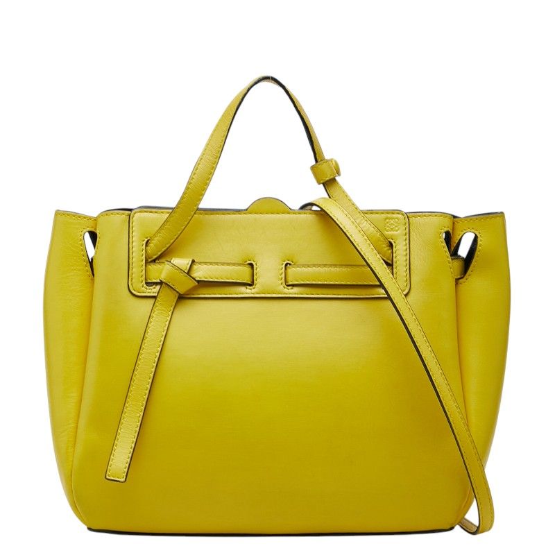 Loewe Lazo Mini 2-Way Shoulder Bag Yellow Leather
