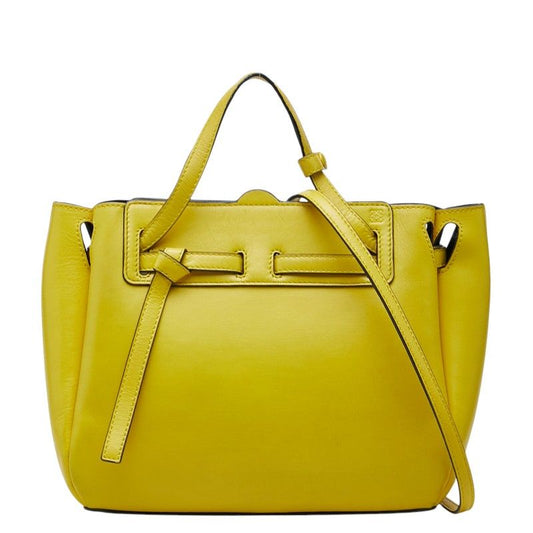 Loewe Lazo Mini 2-Way Shoulder Bag Yellow Leather