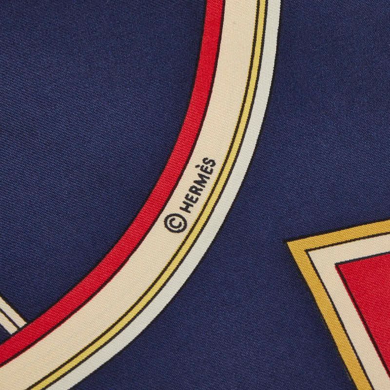 Hermes Carre 90 Washington's Carriage George Scarf Red Multicolor — view 3