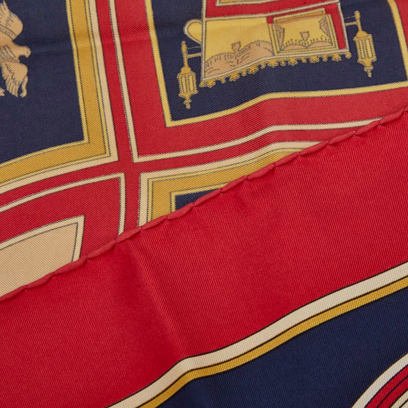 Hermes Carre 90 Washington's Carriage George Scarf Red Multicolor — view 5
