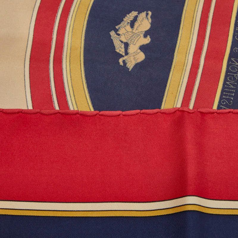 Hermes Carre 90 Washington's Carriage George Scarf Red Multicolor — view 4