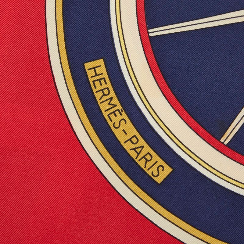 Hermes Carre 90 Washington's Carriage George Scarf Red Multicolor — view 2