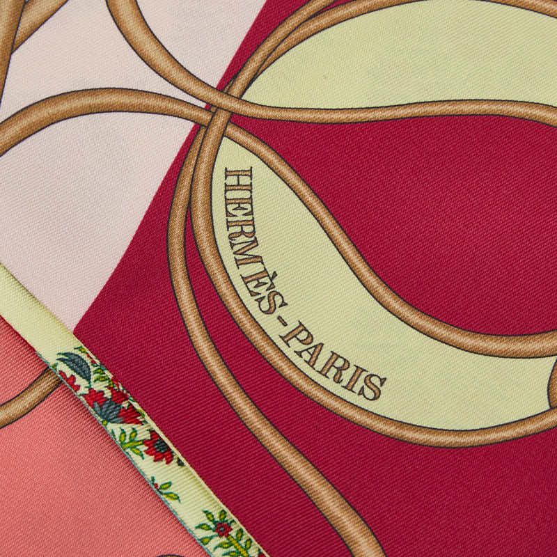 Hermes Maxi Twill Coup de Fouet Scarf Yellow Silk — view 4