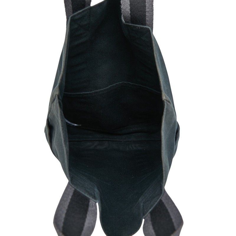 Hermes Fourre Tout Cabas Tote Black Cotton Canvas — view 6
