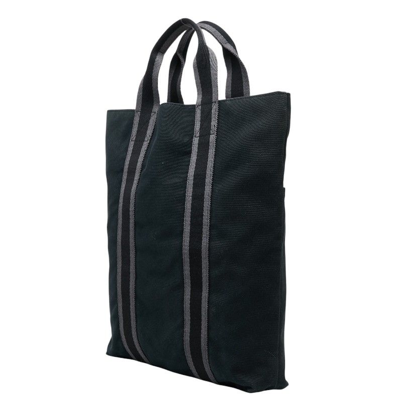Hermes Fourre Tout Cabas Tote Black Cotton Canvas — view 2