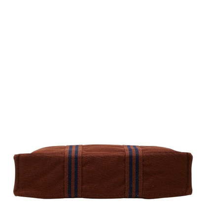 Hermes Fourre Tout MM Tote Brown Cotton Canvas — view 3