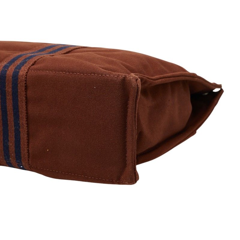 Hermes Fourre Tout MM Tote Brown Cotton Canvas — view 4