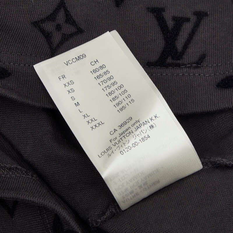 Louis Vuitton Monogram Hook and Loop Short Sleeve T-Shirt S Gray Cotton — view 7