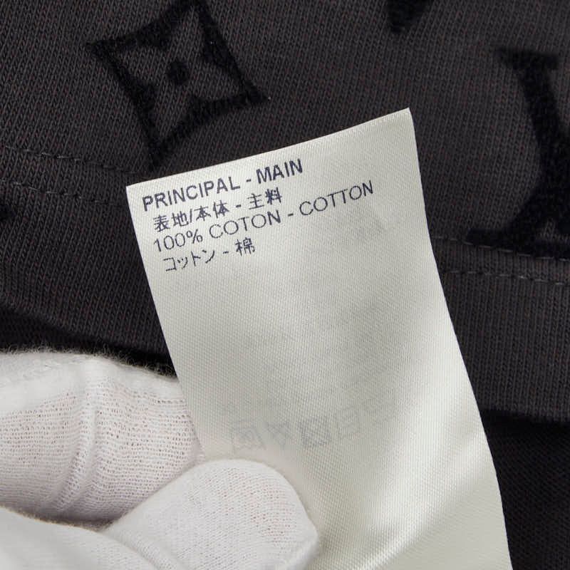 Louis Vuitton Monogram Hook and Loop Short Sleeve T-Shirt S Gray Cotton — view 5
