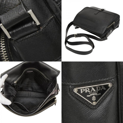 Prada Shoulder Bag Black Saffiano Leather — view 9
