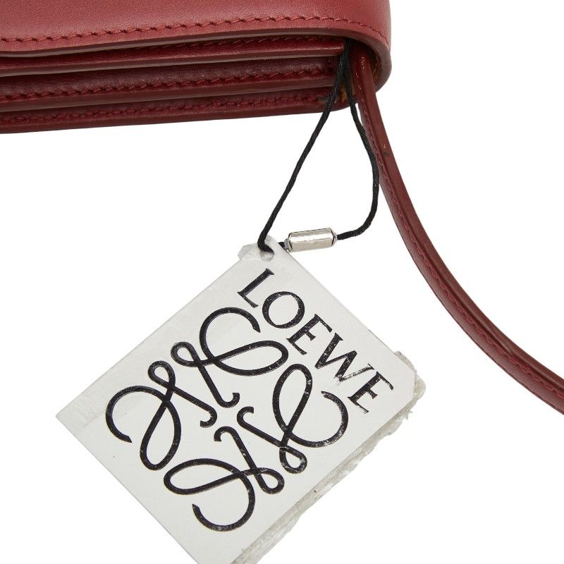 Loewe Anagram Goya Small Crossbody Accordion Shoulder Bag Bordeaux Leather — view 7