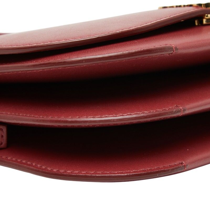 Loewe Anagram Goya Small Crossbody Accordion Shoulder Bag Bordeaux Leather — view 5