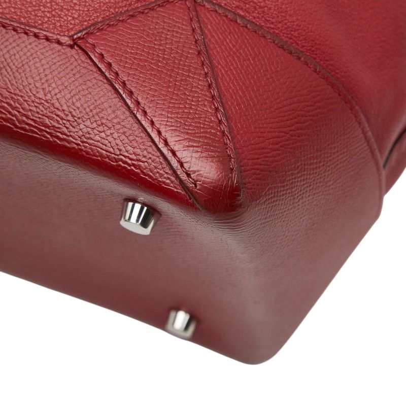 Hermes Maxi Box Cabas 36 Tote Shoulder Bag Red Veau Epsom — view 4