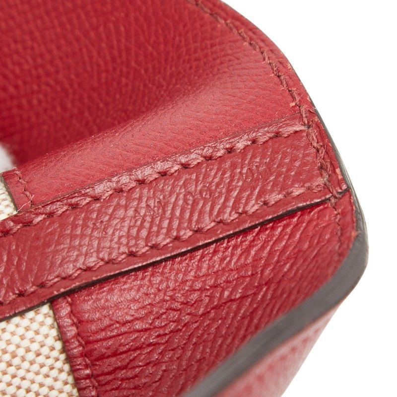Hermes Maxi Box Cabas 36 Tote Shoulder Bag Red Veau Epsom — view 8