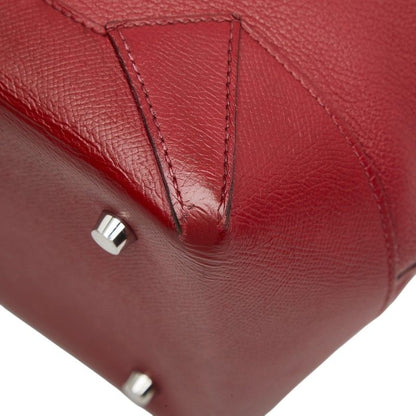 Hermes Maxi Box Cabas 36 Tote Shoulder Bag Red Veau Epsom — view 6