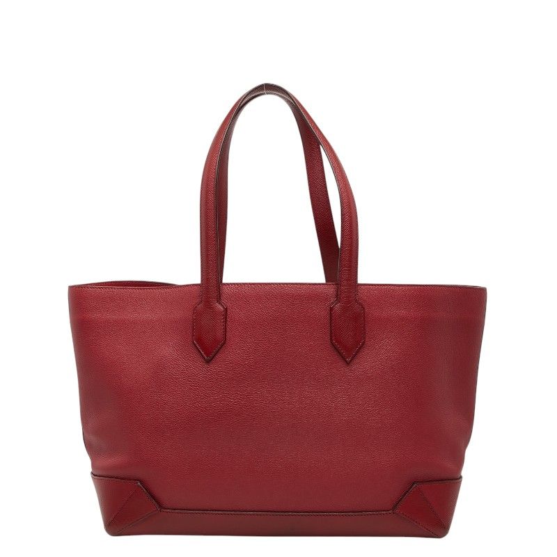 Hermes Maxi Box Cabas 36 Tote Shoulder Bag Red Veau Epsom