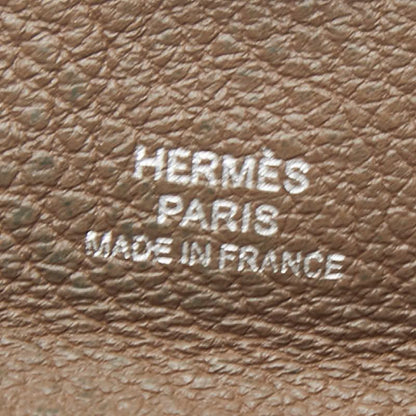 Hermes Bastia Coin Purse Etoupe Beige Taurillon Clemence — view 8