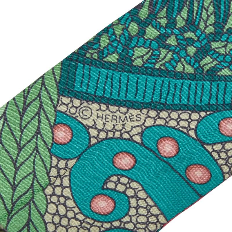 Hermes Twilly Selle de Dignitaire High Official's Saddle Scarf Multicolor Silk — view 3