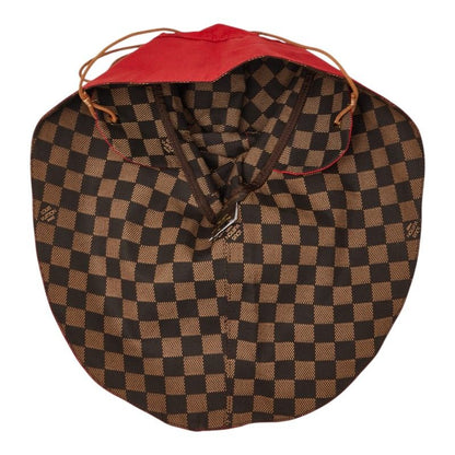 Louis Vuitton Damier Wide Brim Hat Sunshade S Red Brown Cotton — view 3