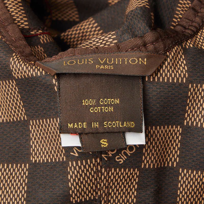 Louis Vuitton Damier Wide Brim Hat Sunshade S Red Brown Cotton — view 5
