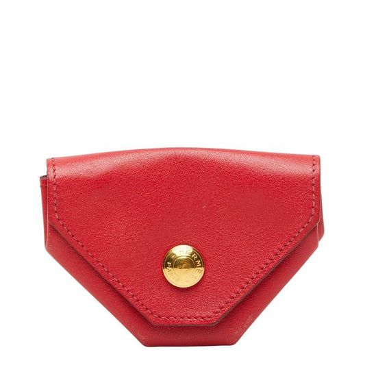 Hermes Levain Quatre Coin Purse le Jucazac Red Vo Garibaldi