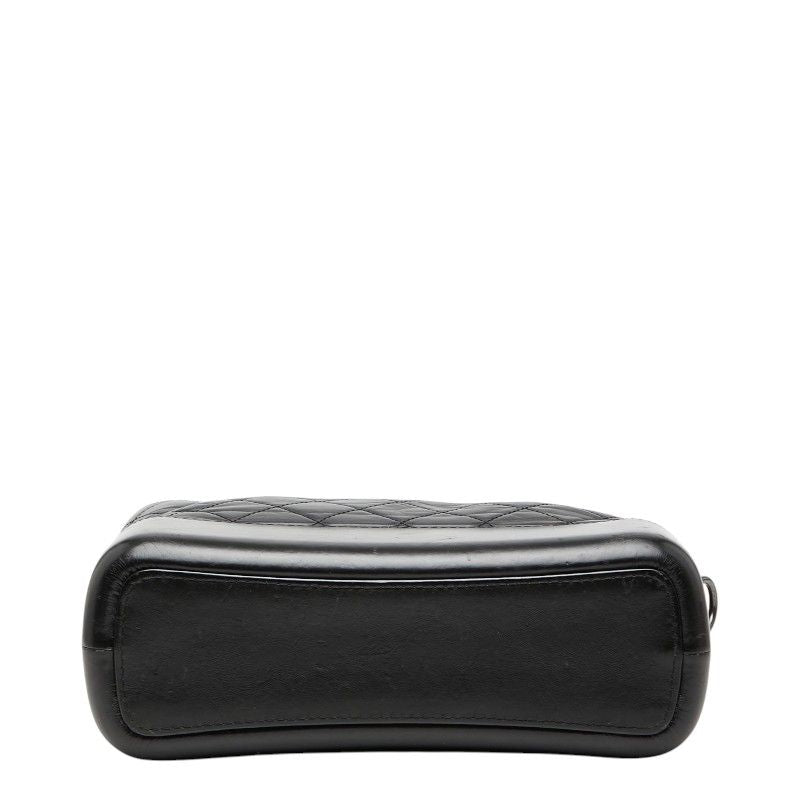 Chanel CC Logo Gabriel de Crossbody Chain Shoulder Bag Black Leather — view 3