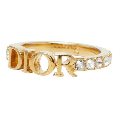 Dior Evolution Ring S Gold Plated Rhinestone — view 2