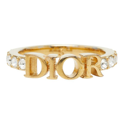 Dior Evolution Ring S Gold Plated Rhinestone