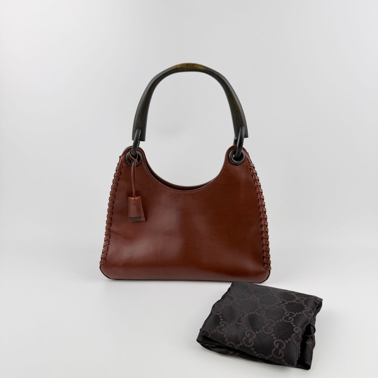 Gucci Shoulder Bag Hobo Red Leather Vintage