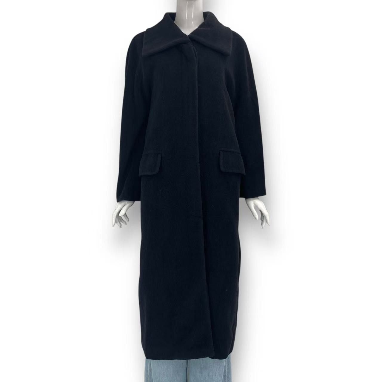 Max Mara Long Length Coat Black 40