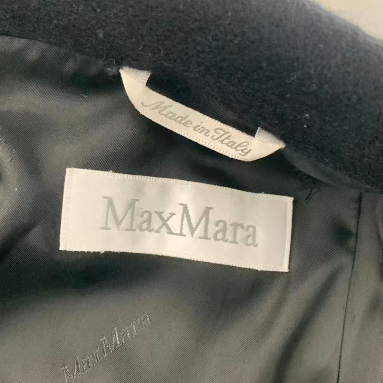 Max Mara Long Length Coat Black 40 — view 6