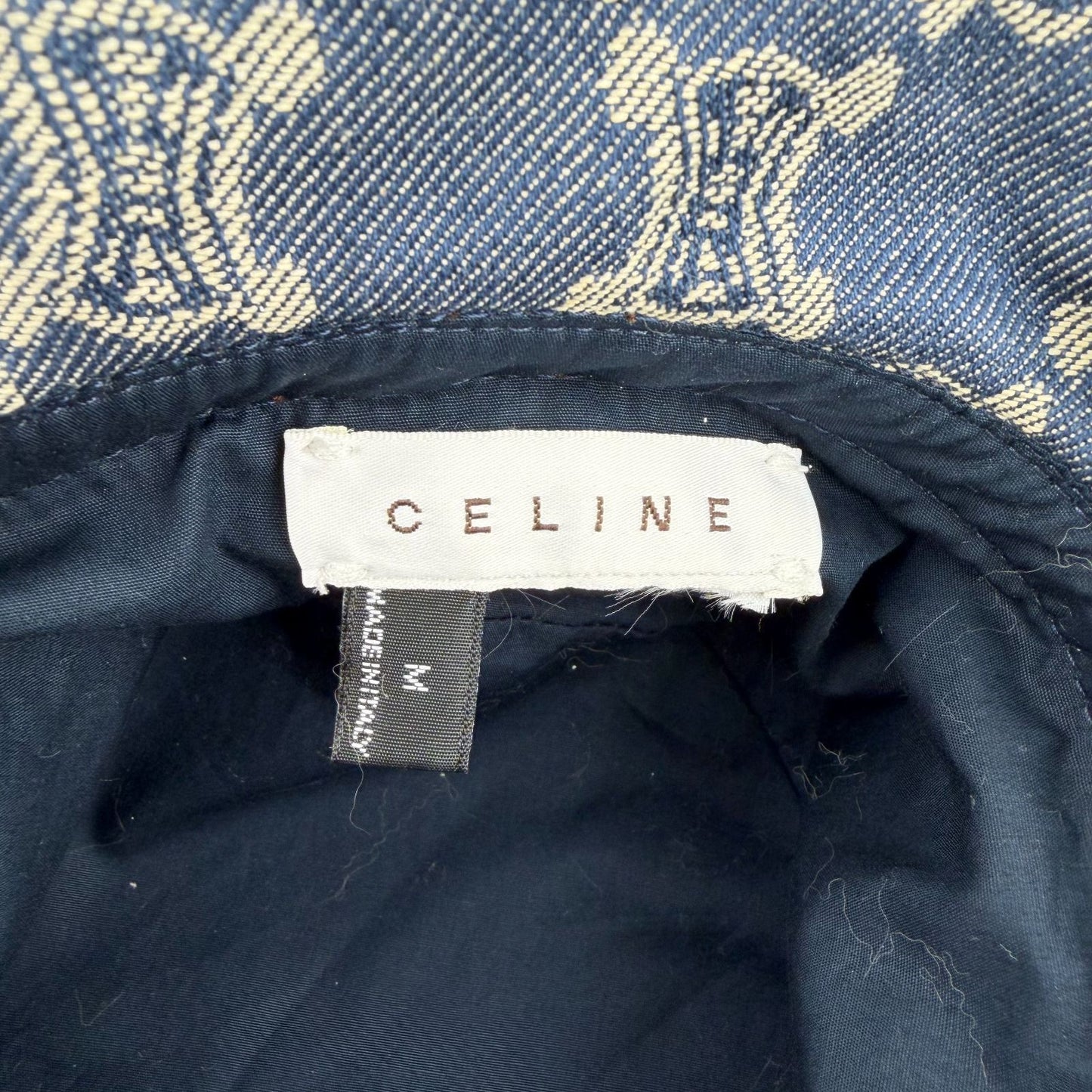 Celine Paris Macadam Hat Denim Blue M Vintage — view 5