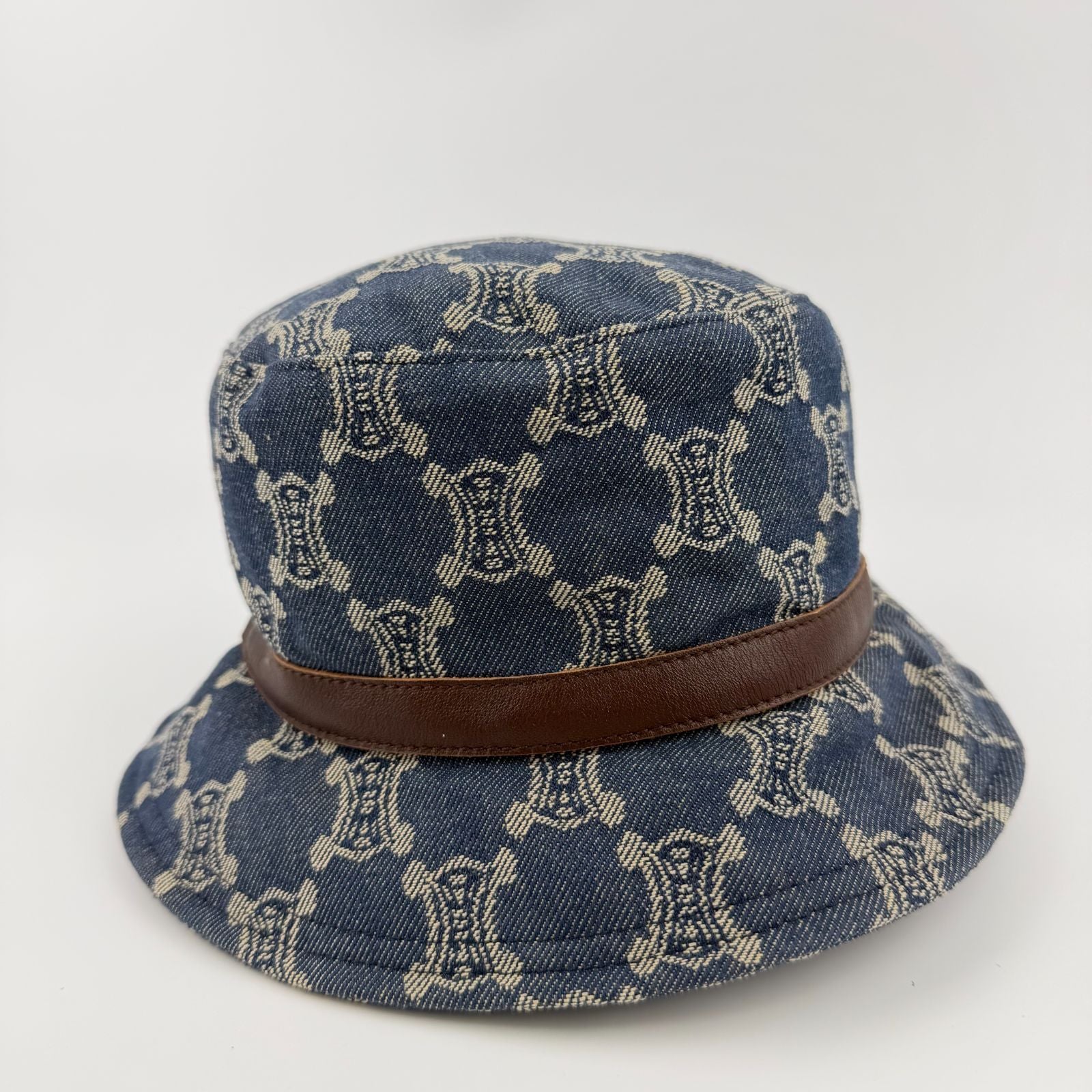 Celine Paris Macadam Hat Denim Blue M Vintage — view 3