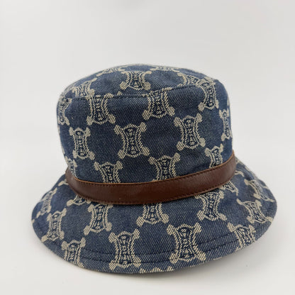 Celine Paris Macadam Hat Denim Blue M Vintage — view 3