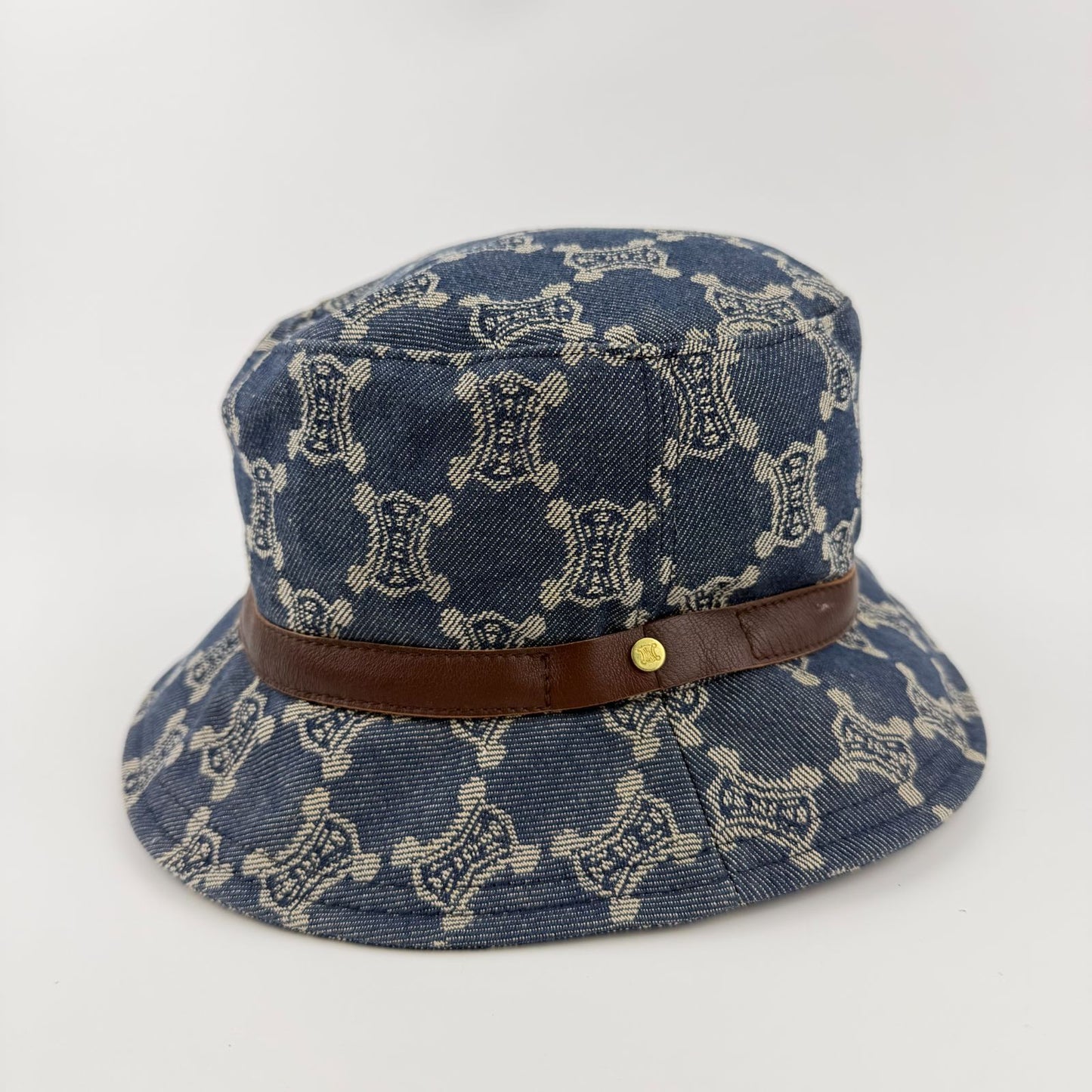 Celine Paris Macadam Hat Denim Blue M Vintage — view 2