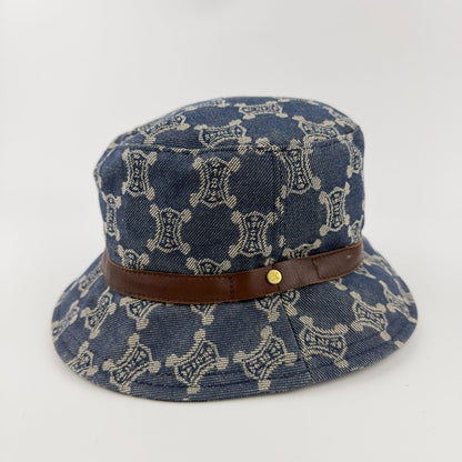 Celine Paris Macadam Hat Denim Blue M Vintage — view 2