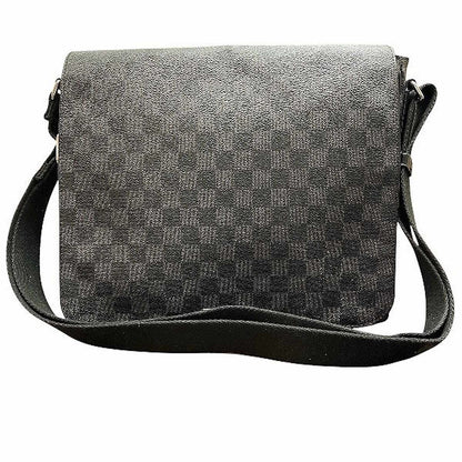 Louis Vuitton District MM Damier Graphite Shoulder Bag Leather